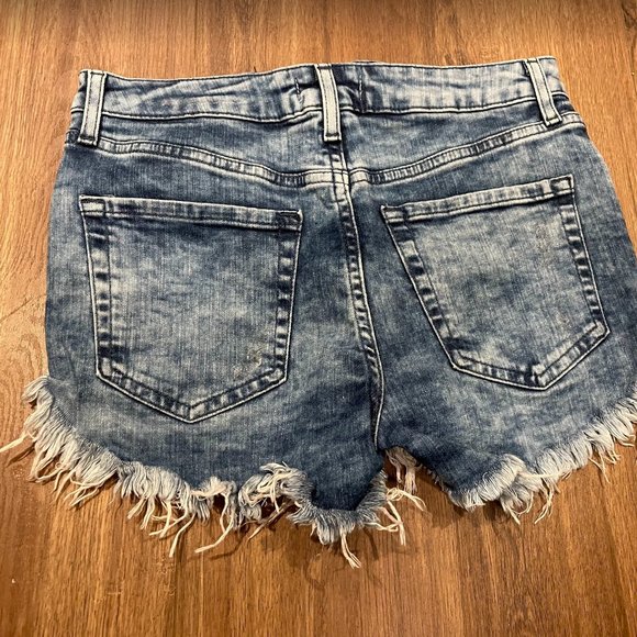 brand new, jean shorts, blue, forever 21, size s - Picture 3 of 4